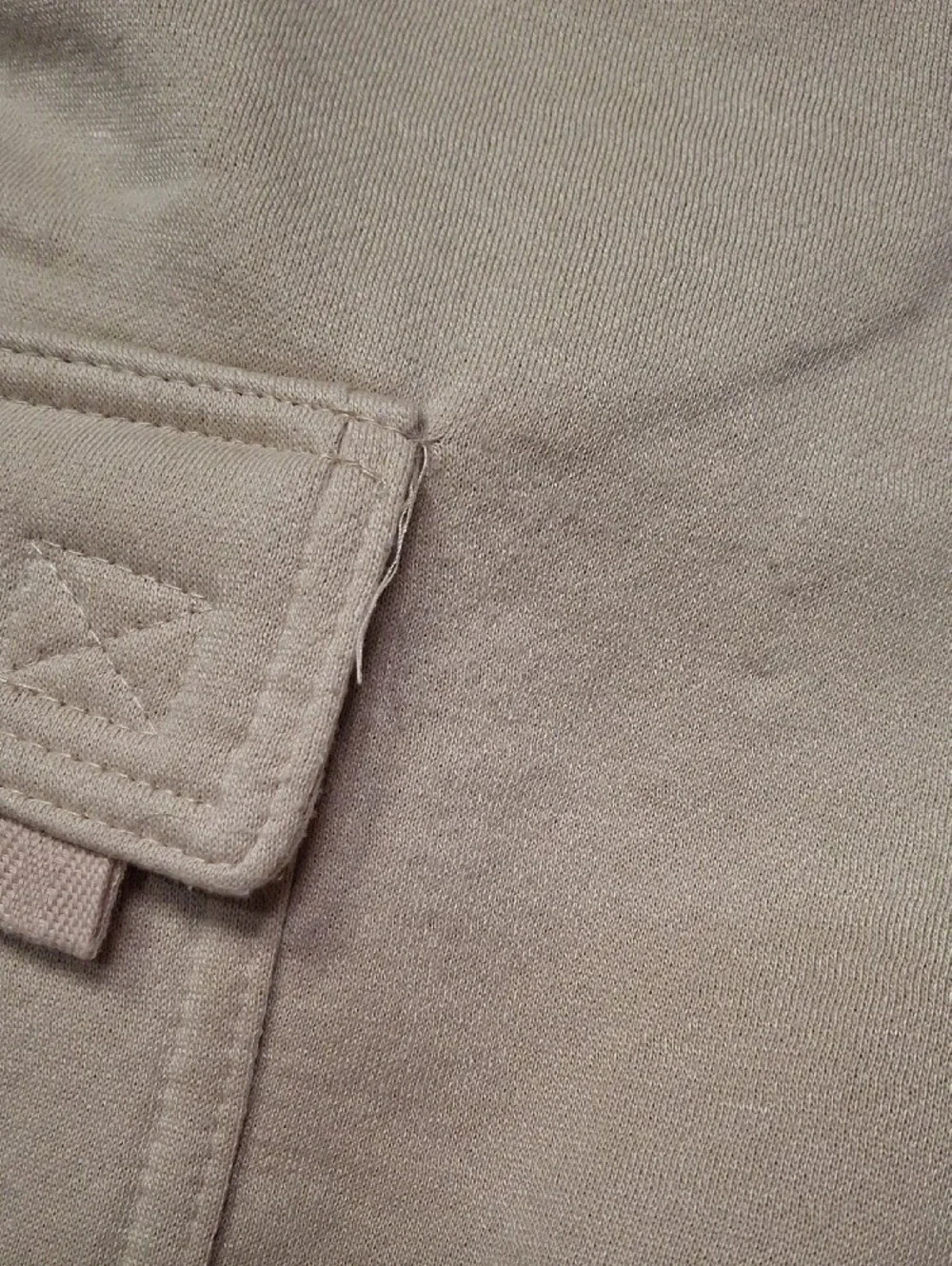 Men's Cargo Sweatshorts in Tan with Drawstring Waist